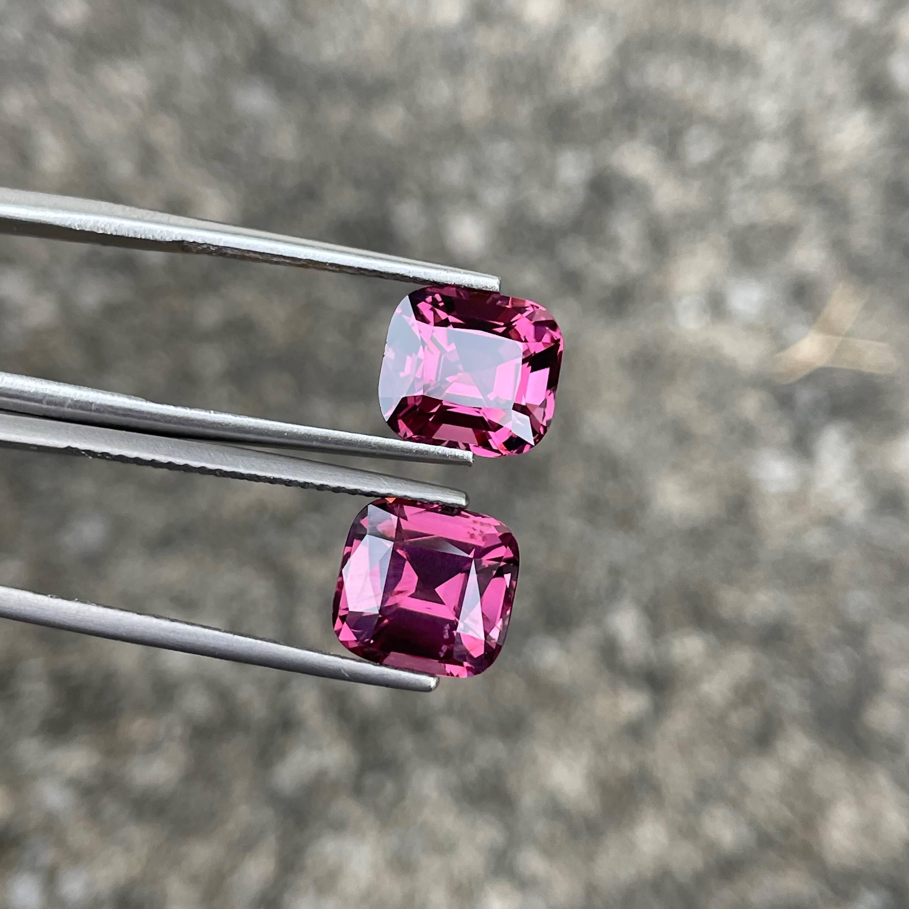 8,05 quilates Espinela rosa violácea Dolor talla cojín Piedra preciosa natural de Tanzania Corte cojín en venta