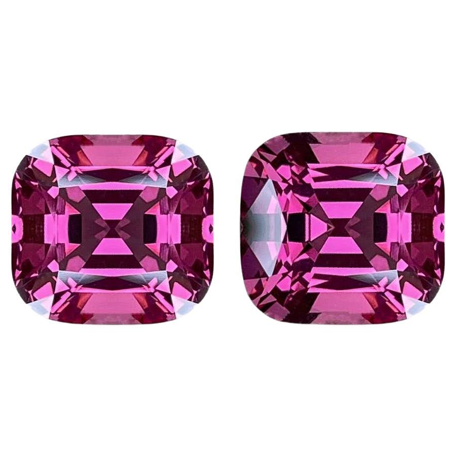 8.05 carats Purplish Pink Spinel Pain Cushion Cut Natural Tanzanian Gemstone