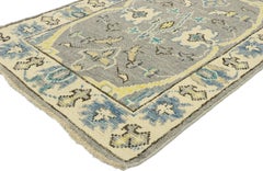 New Contemporary Oushak Runner with Modern Transitional Style