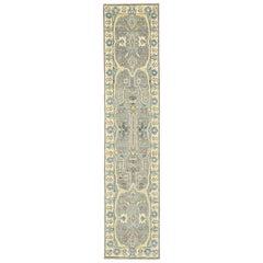 New Contemporary Oushak Runner with Modern Transitional Style