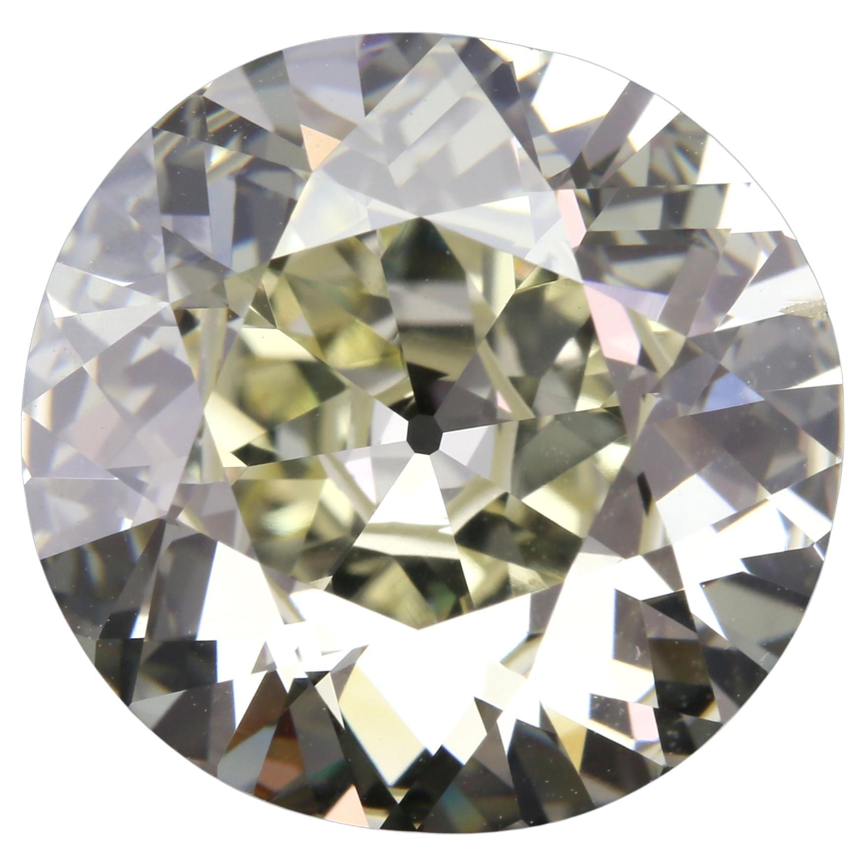 8.06 Carat Old European Cut Diamond – Q-R Color VS1 Clarity Collectors Peice!