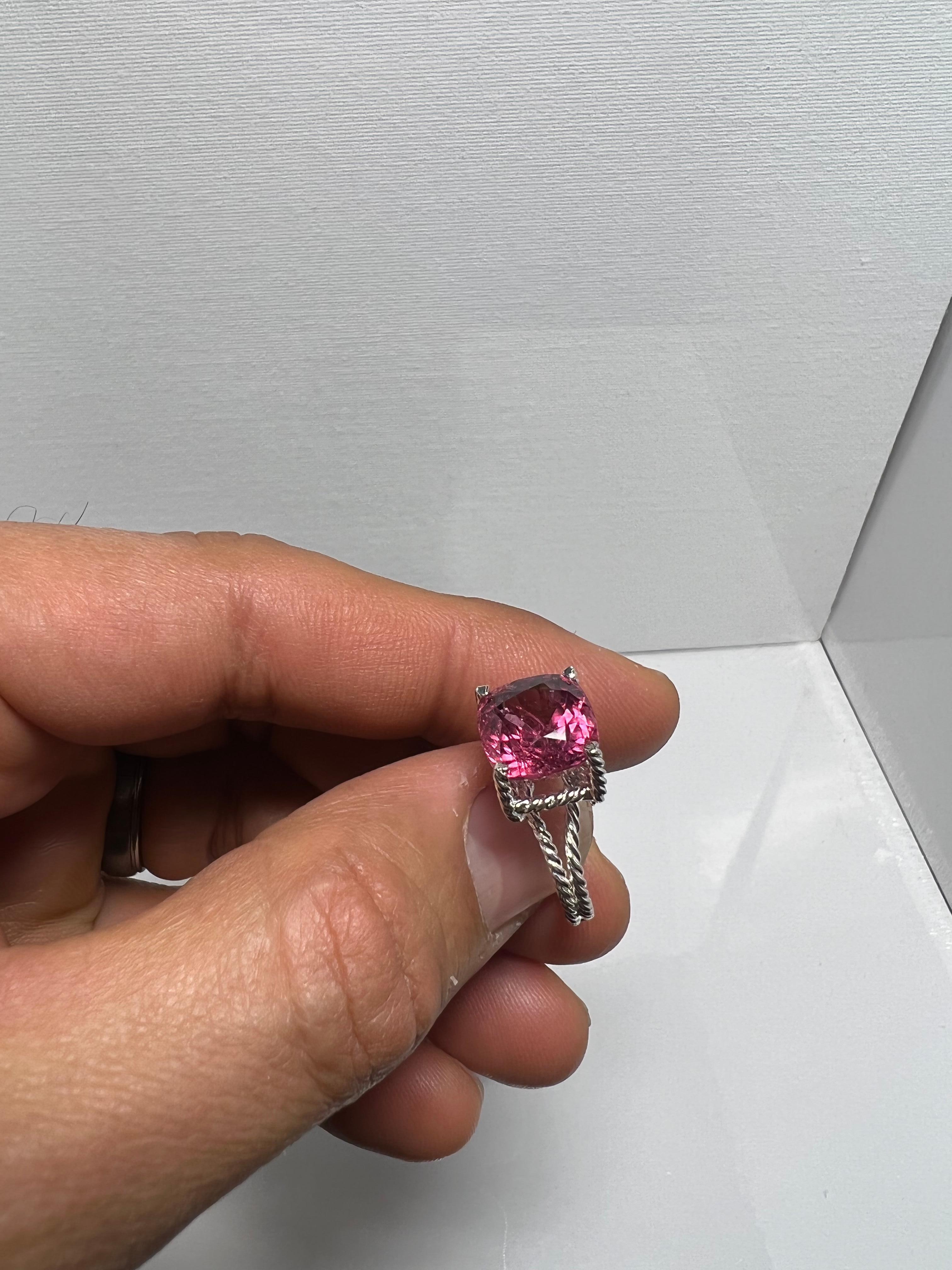 8,06 Karat lila roter Spinell 925 Silber Ring GIA zertifiziert für Damen oder Herren im Angebot