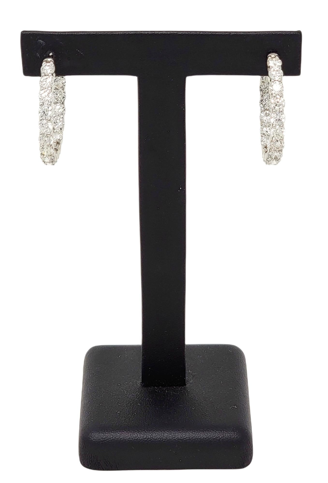 8,07 Karat runder Brillant-Diamant-Ohrringe mit Scharnier 14 Karat Gold im Angebot 7