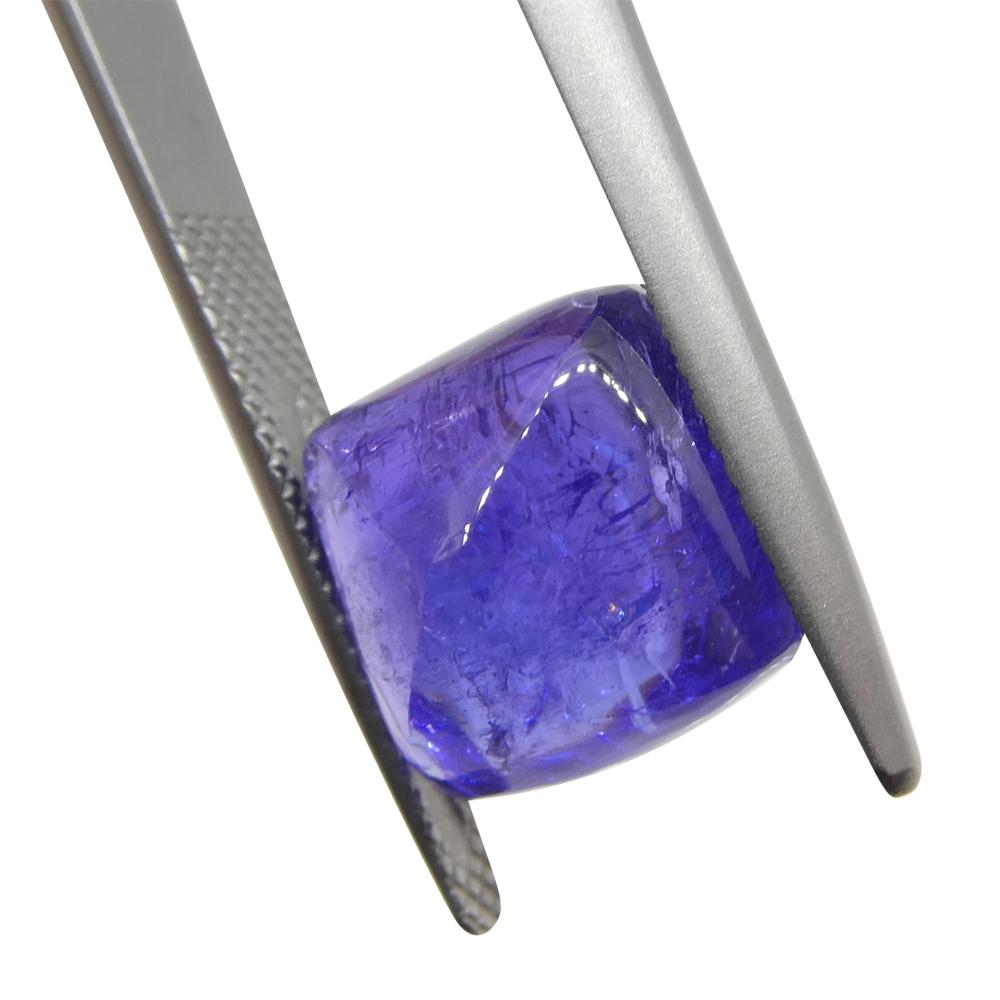 8.07ct Cushion Sugarloaf Double Cabochon Violet Blue Tanzanite from Tanzania For Sale 5