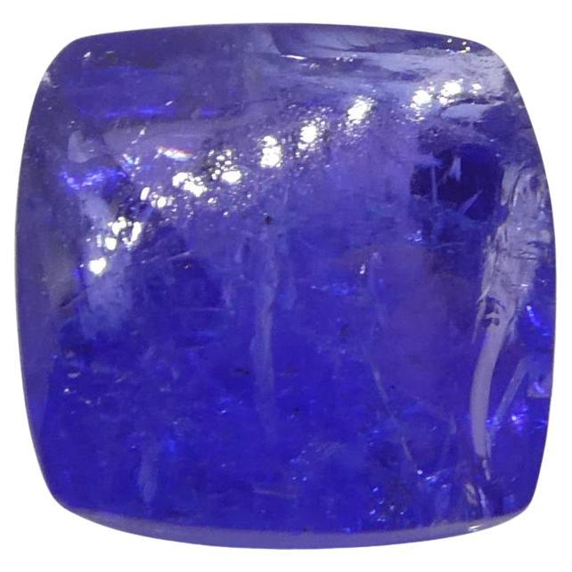 8,07ct Cushion Sugarloaf Doppel Cabochon Violett Blau Tansanit aus Tansania