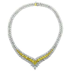 80.81 Carat GIA Certified Fancy Intense Yellow and White Diamond ...