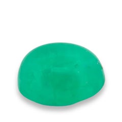 8.08ct Natural Earth Oval Cab Colombian Emerald Gemstone Green Color Cabuchon