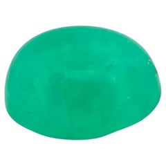 8.08ct Natural Earth Oval Cab Colombian Emerald Gemstone Green Color Cabuchon