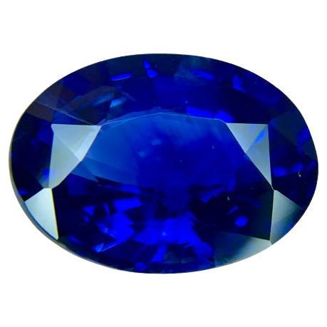 Saphir bleu de Ceylan 8,09 carats