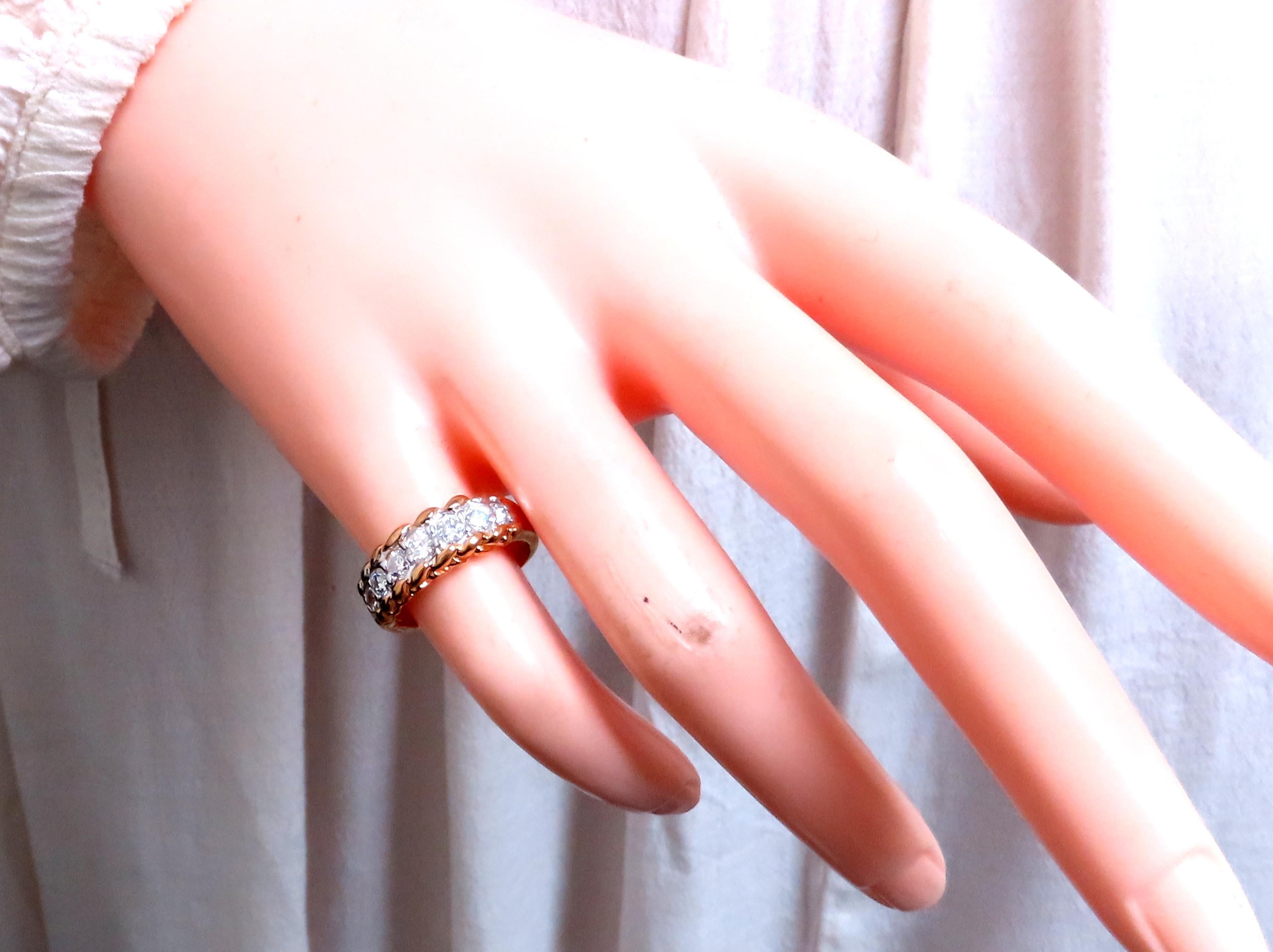 Contemporary .80ct Natural Diamonds Band Ring 14kt Gold 12432 For Sale