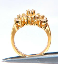 .80ct Natural Diamonds Cluster Ring 14kt.*