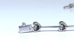 .80ct Natural Diamonds Heart Link Bracelet 14kt*