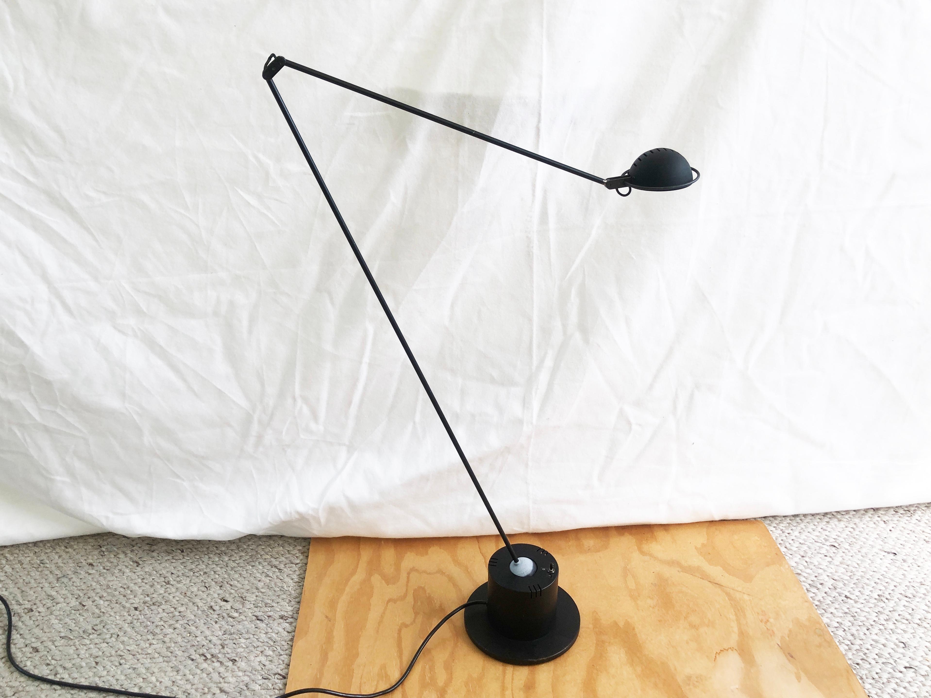 Swiss 1980s Original ''Ball'' Floor Lamp by Hannes Wettstein for Belux, Switzerland For Sale