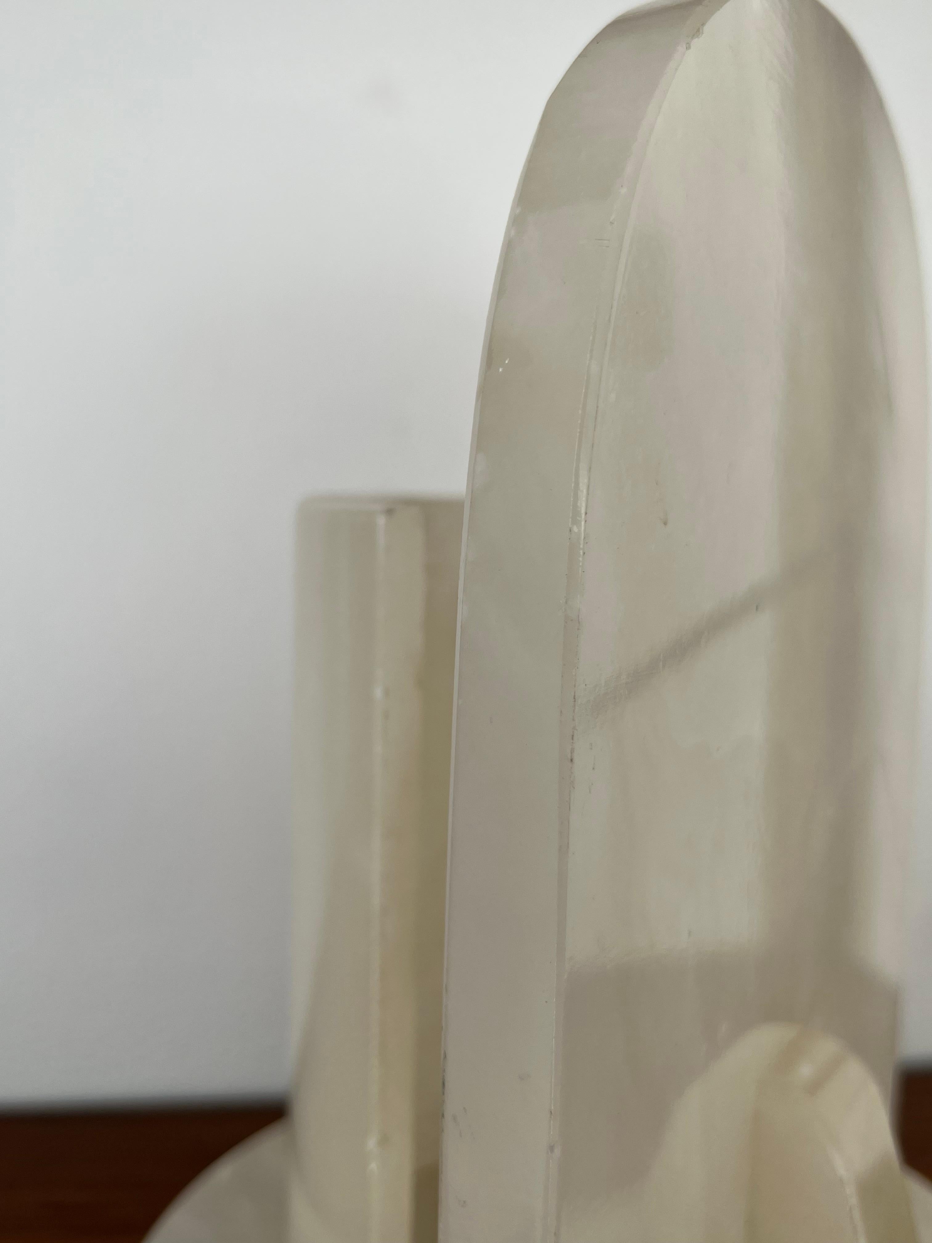 Mid-Century Modern 80s Alabaster Table Lamp For Sale