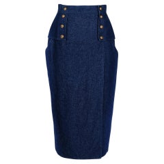 Vintage 80s Anne Marie Beretta Denim Skirt