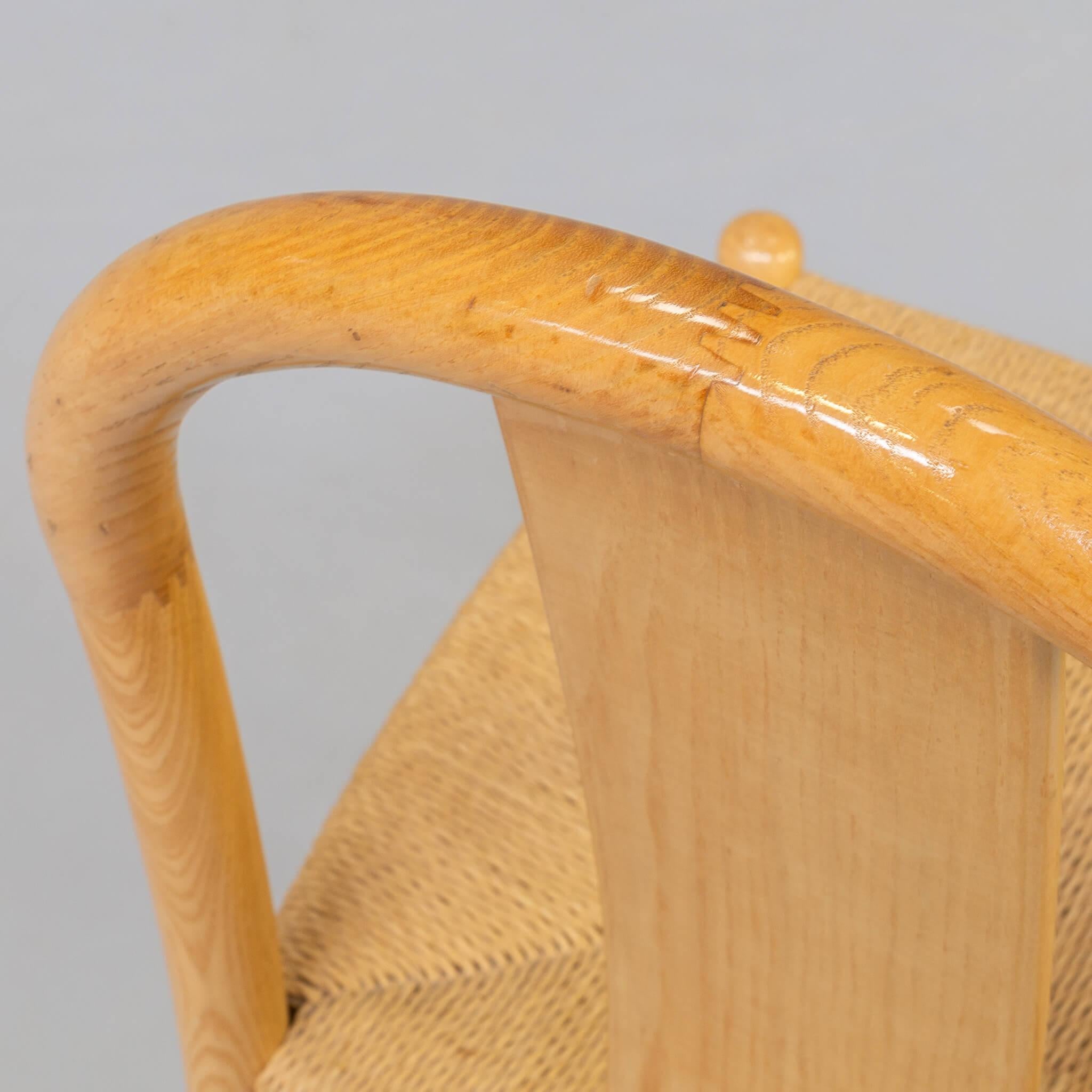 80s Annig Sarian round bend wooden dining chair for Tisettanta set/6 1