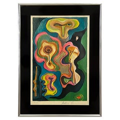 Anthony Quinn Abstract Signed Limited Edition Lithograph 2/15 Tribal Series  