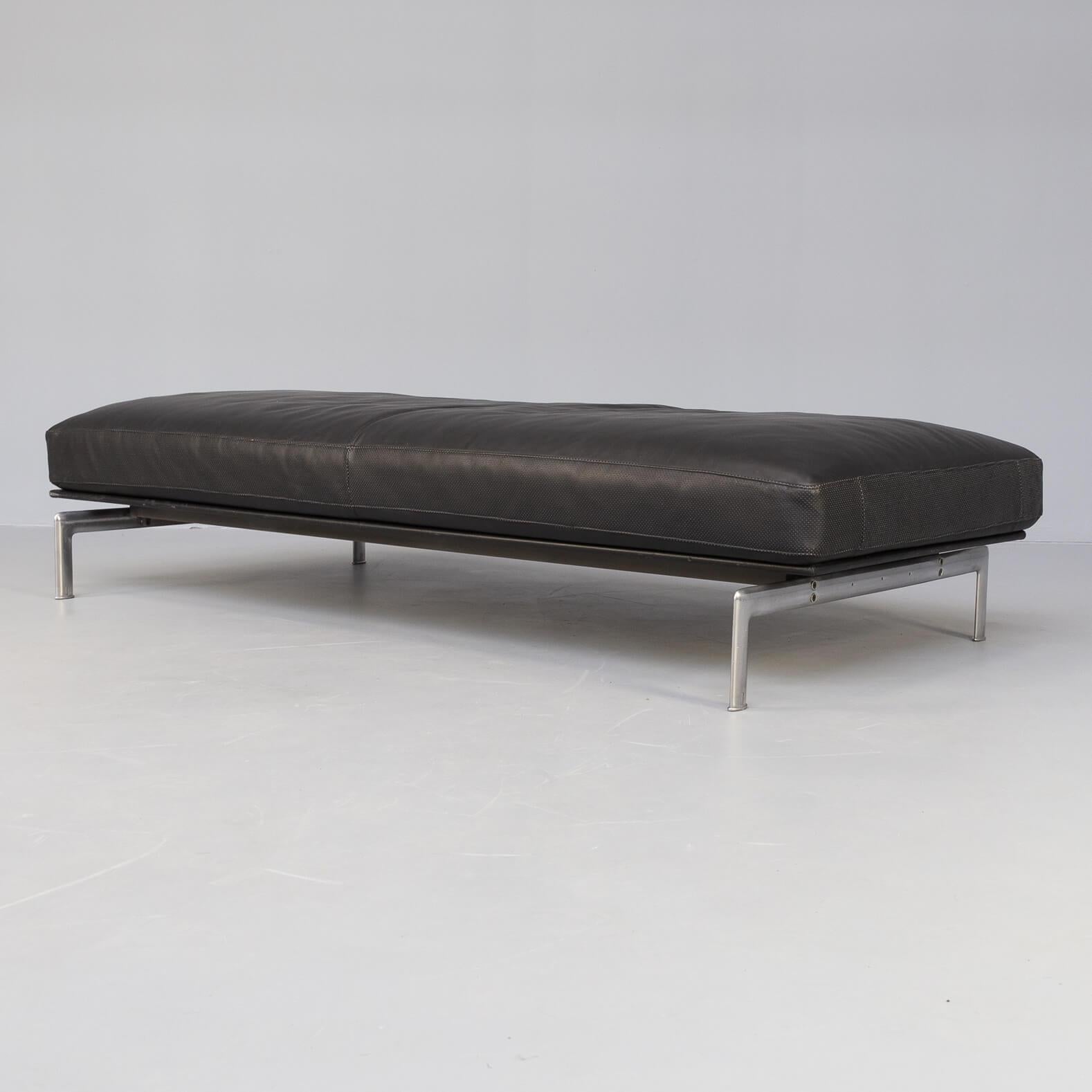 80s Antonio Citterio and Paolo Nava Black Leather “Diesis” Daybed for B&B Italia For Sale 1