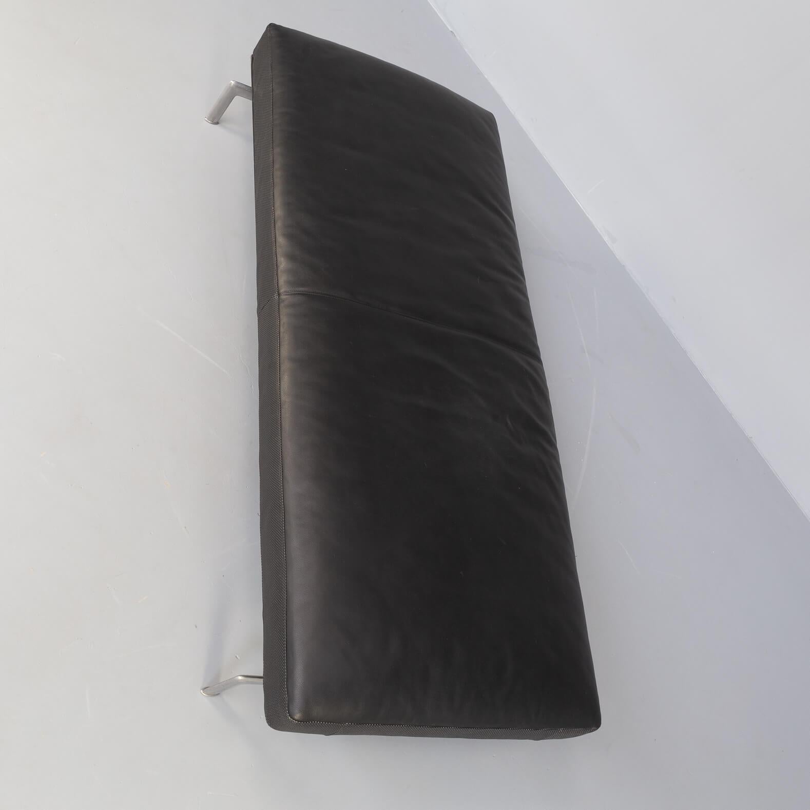 80s Antonio Citterio and Paolo Nava Black Leather “Diesis” Daybed for B&B Italia For Sale 2