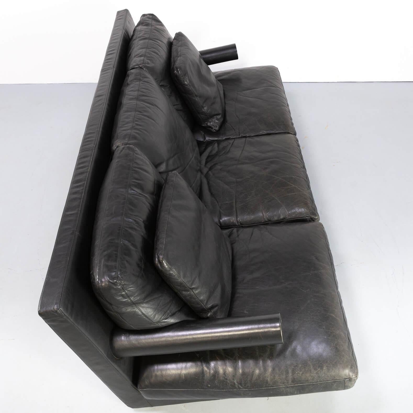 Leather 1980s Antonio Citterio ‘baisity’ 3-Seat Sofa for B&B Italia For Sale