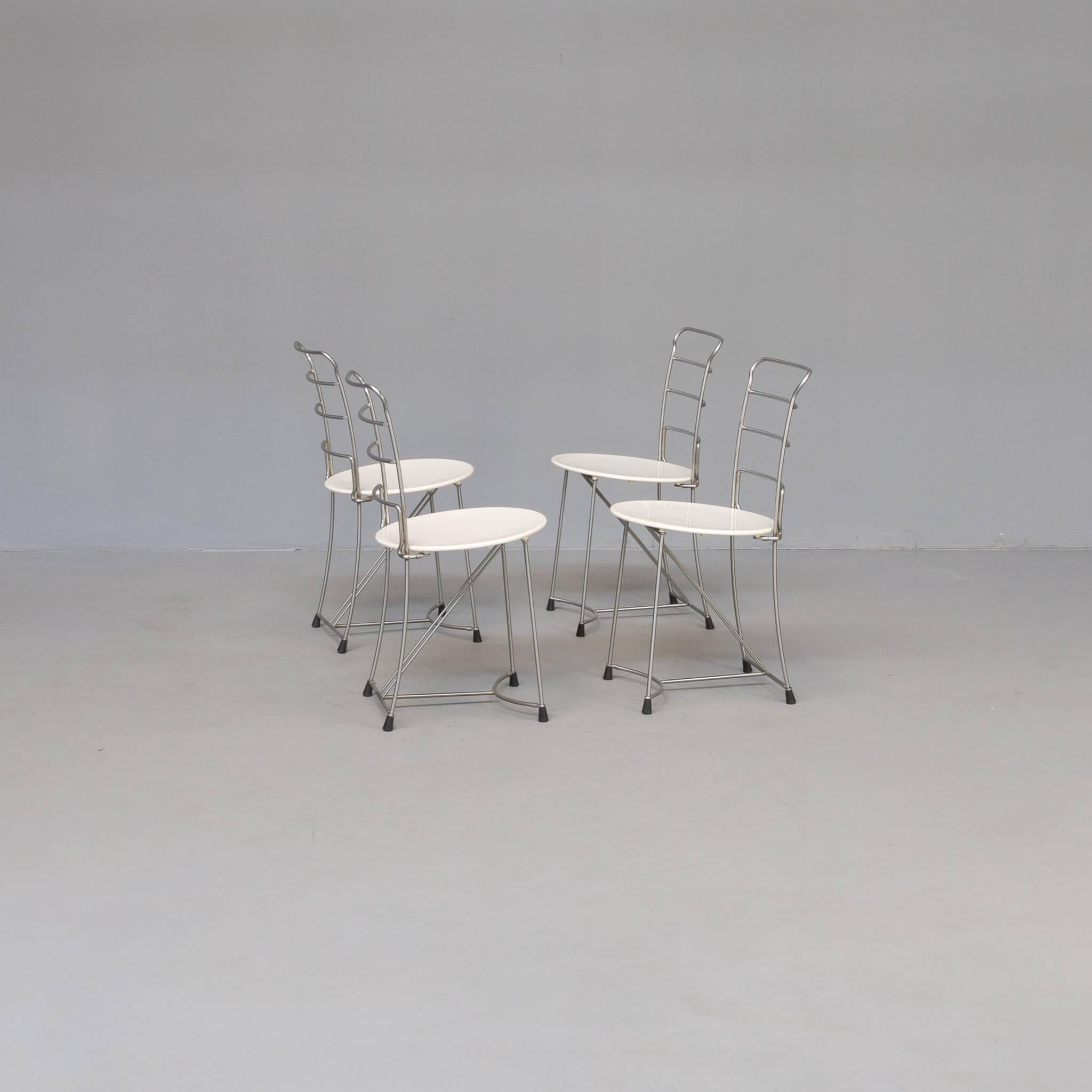 Italian 80s Antonio Citterio ‘Eridiana’ chair for Xilitalia set/4 For Sale