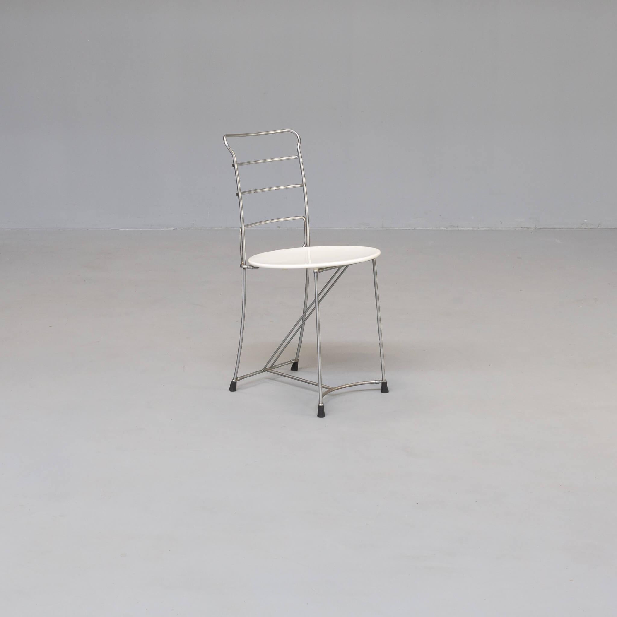 Metal 80s Antonio Citterio ‘Eridiana’ chair for Xilitalia set/4 For Sale