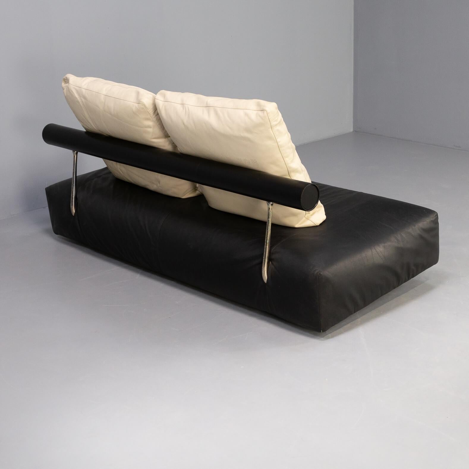 Leather 80s Antonio Citterio Rare ‘Sity’ Sofa Daybed for B&B Italia For Sale