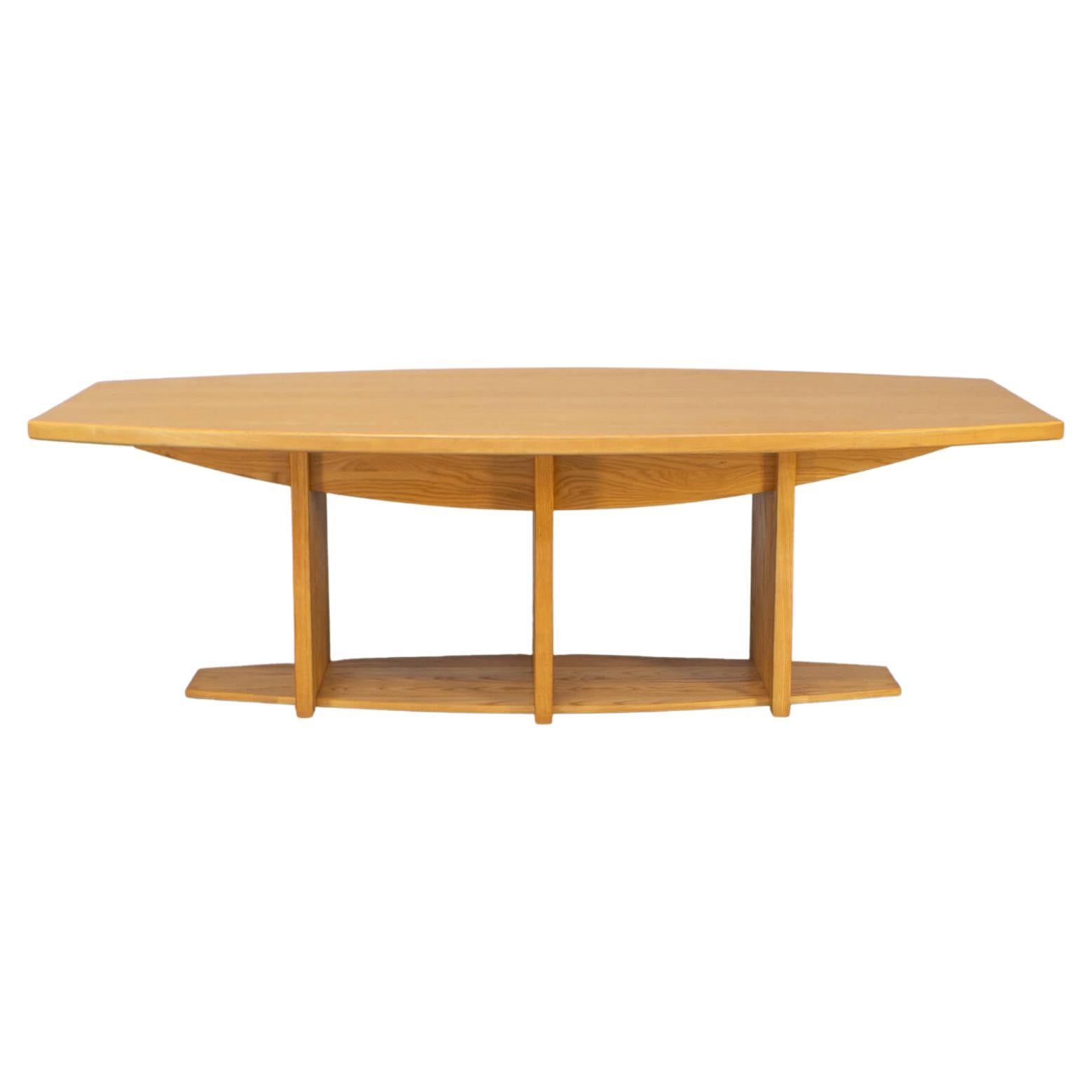 80s architectural oval dining table