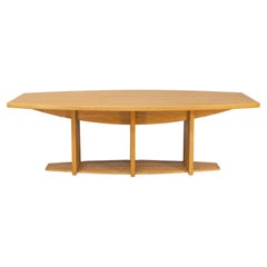 80s architectural oval dining table
