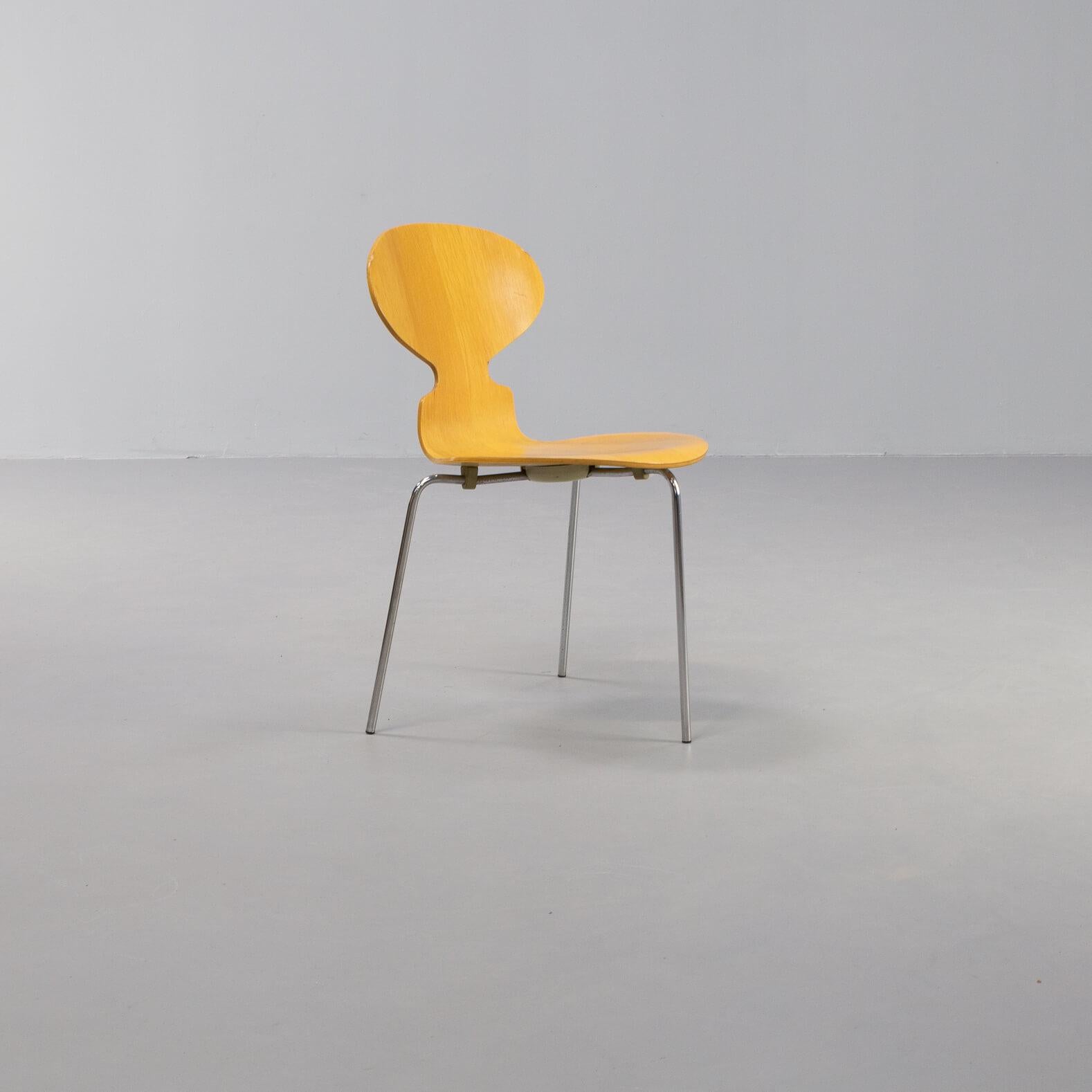 20th Century 80s Arne Jacobsen Plywood Original ‘Model 3100 Ant’ Chair for Fritz Hansen Set/4 For Sale