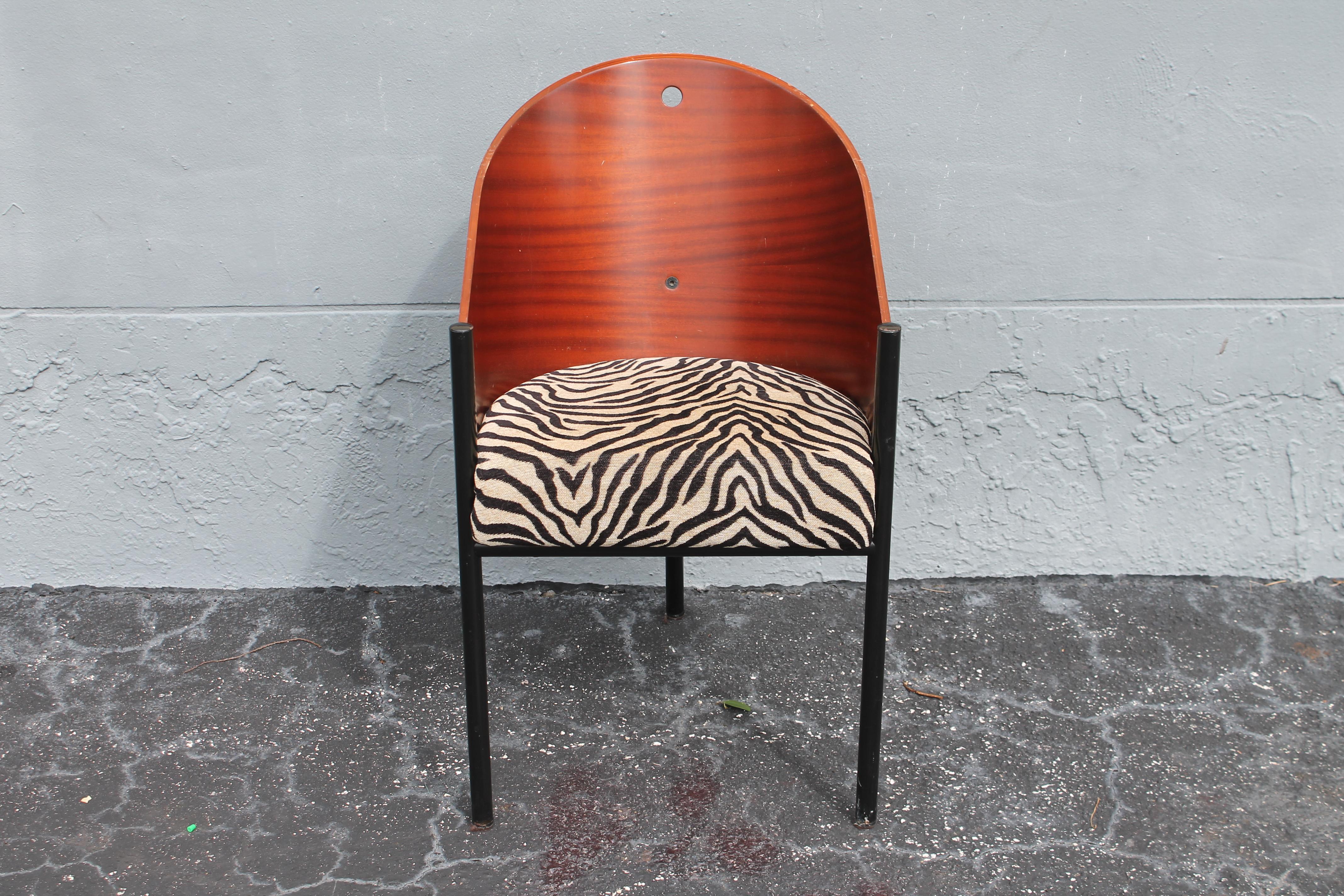 Bois Ensemble de salle à manger 9 pièces Art déco des années 80 signé par Philippe Starck 8 chaises+table de salle à manger en vente