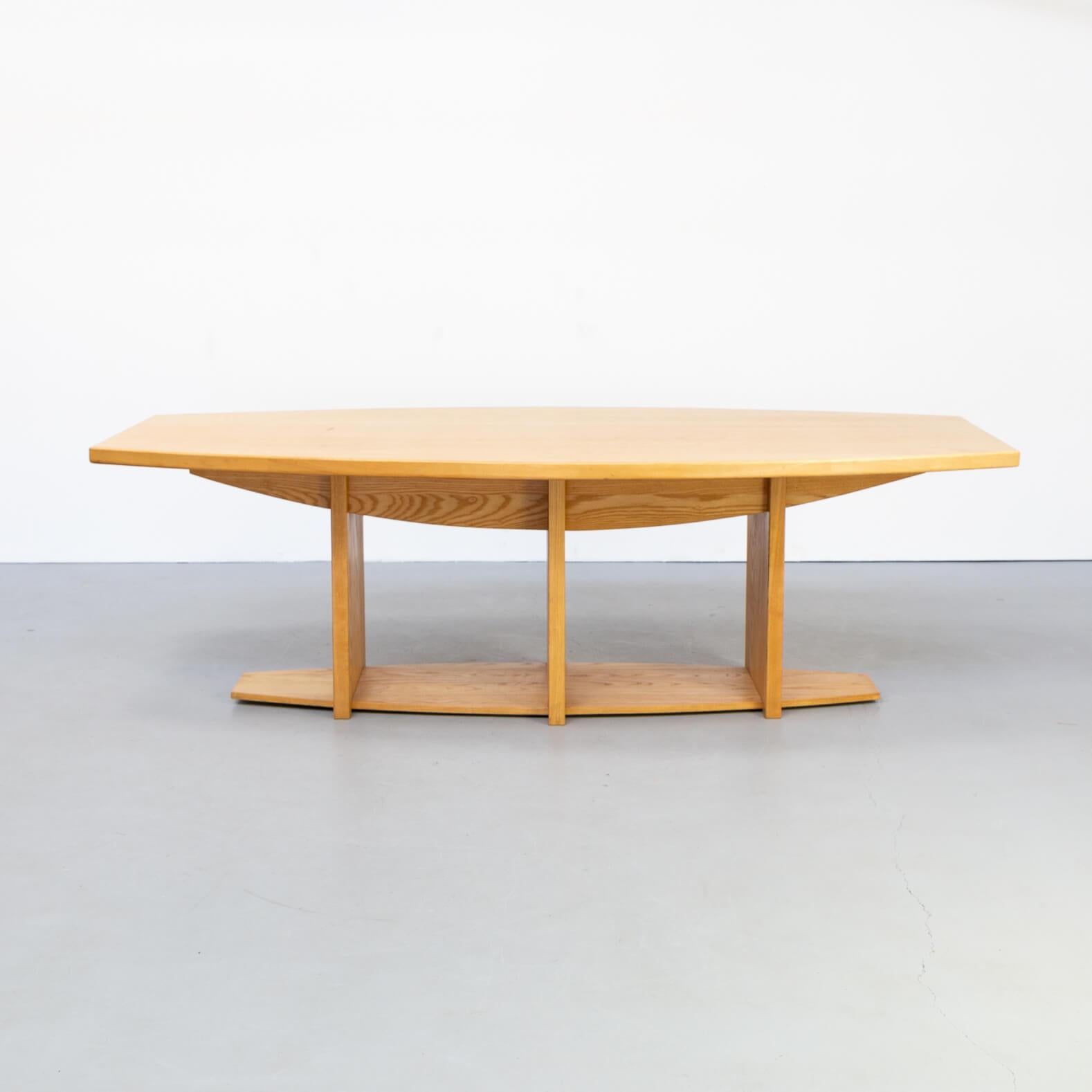 Modern 1980s Ashwood Architectural Taylor Made Oval Dining Table For Sale