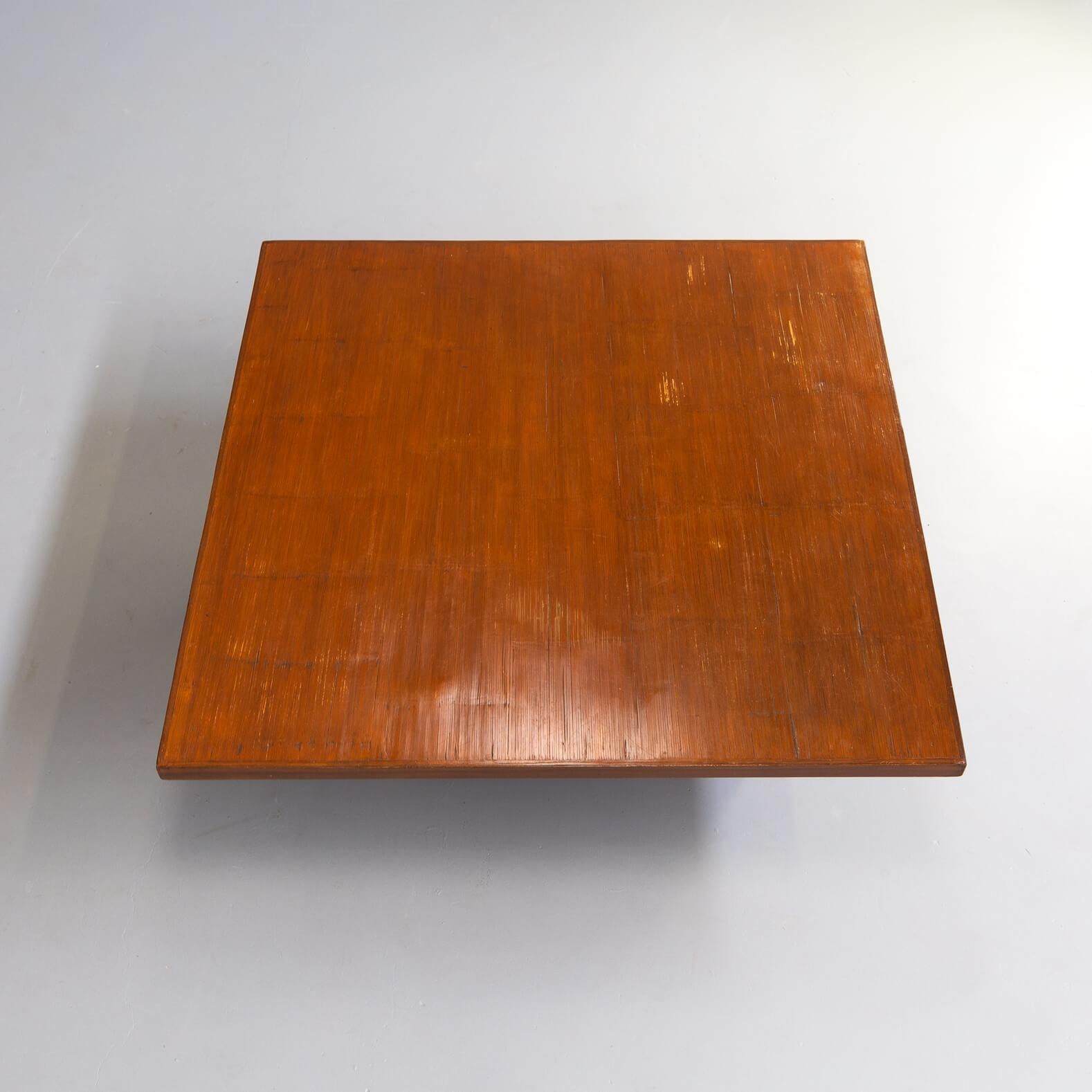 Belgian 80s Bamboo Coffee Table Attr Axel Vervoordt Belgium For Sale