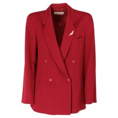80s Basile Red Duble-breasted Jacket