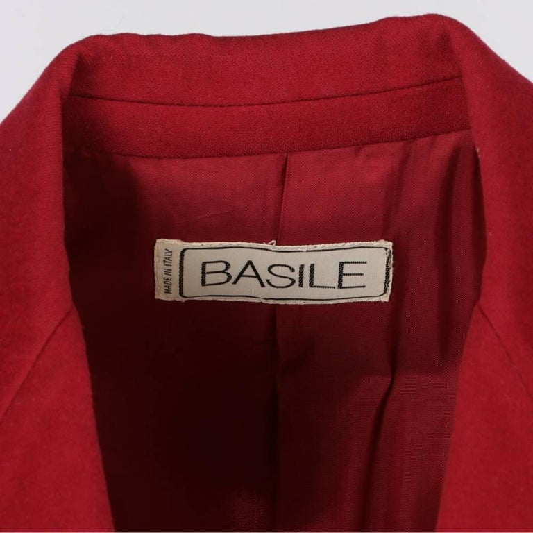 80s Basile Vintage Amaranth Red Double-breasted Jacket For Sale 1