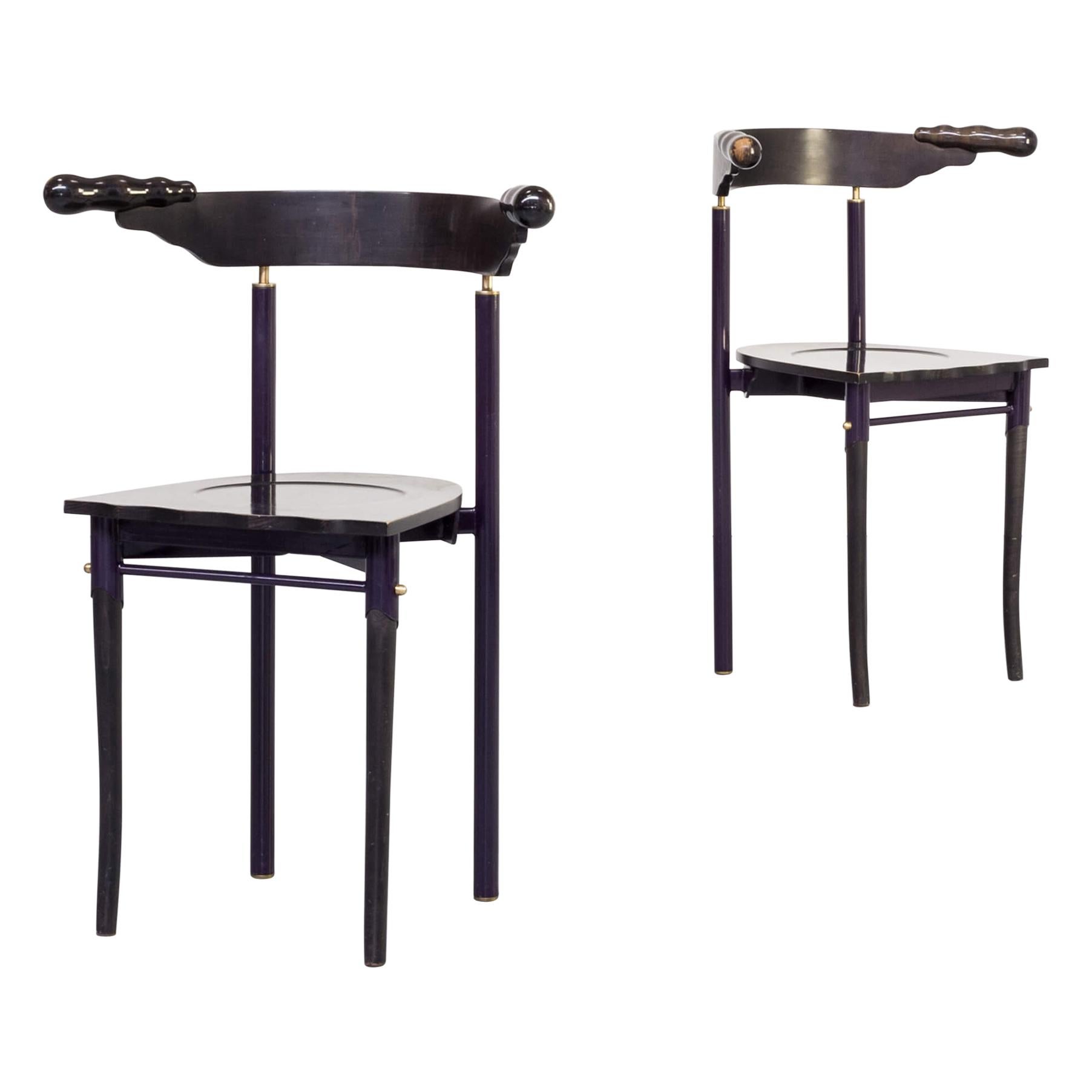 1980s Borek Sipek ‘Jansky’ Chairs for Driade, Set of 2 For Sale