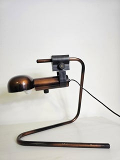 80s Bronze Adjustable Table Lamp
