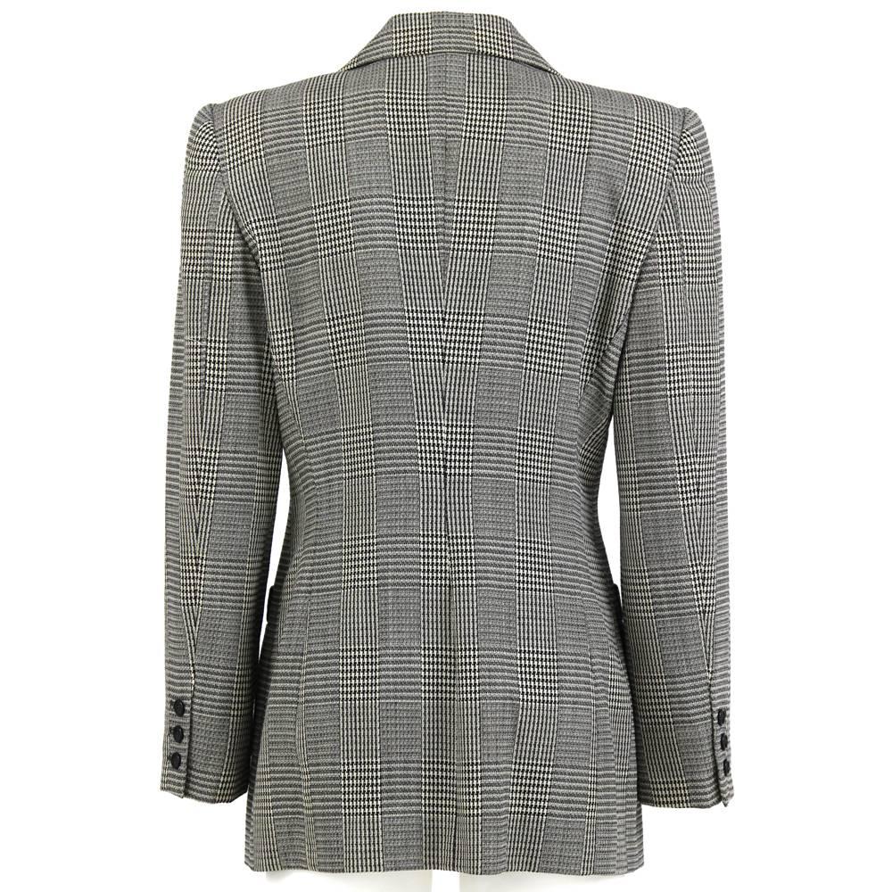 Gray 80s Byblos black and white wool jacket