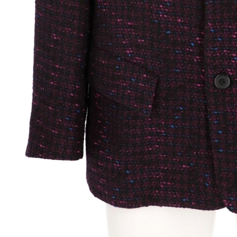 Men's 80s Byblos Vintage Multicolor wool jacket with black houndstooth pattern For Sale