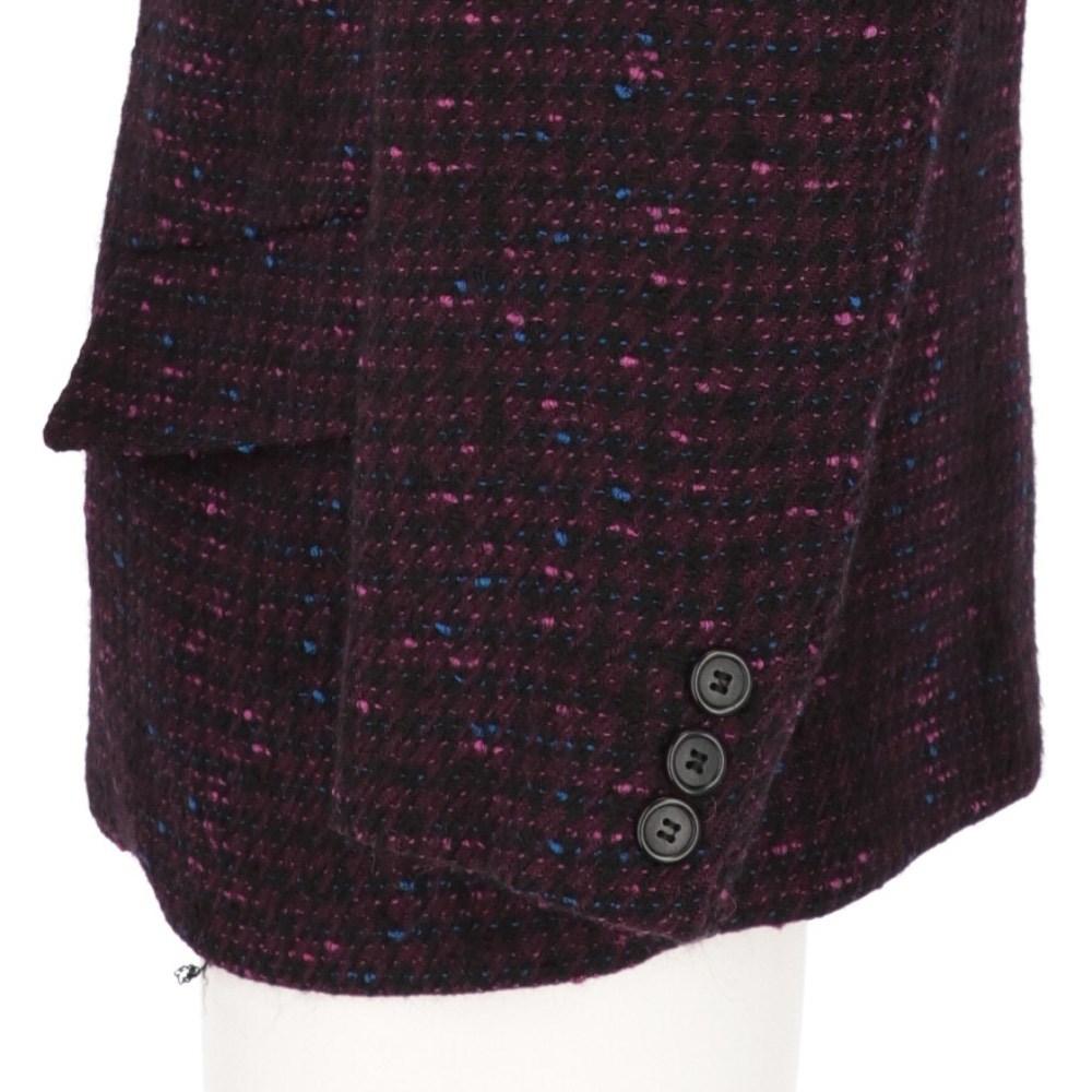 80s Byblos Vintage Multicolor wool jacket with black houndstooth pattern For Sale 1