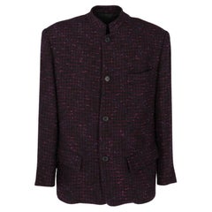 80s Byblos Vintage Multicolor wool jacket with black houndstooth pattern