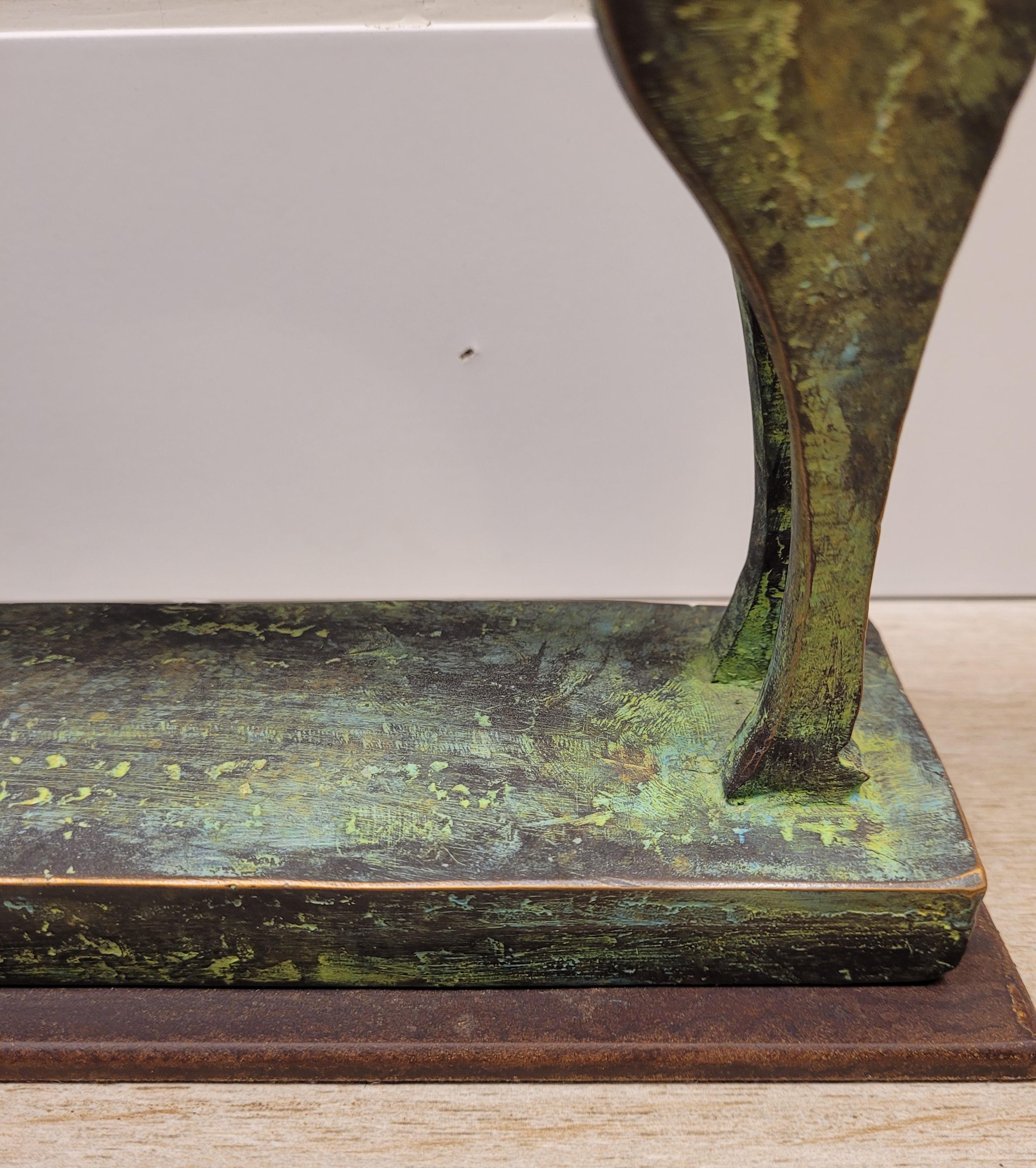 Sculpture de cheval patine en bronze Carlos Mata des annes 80, Sculpture d'animal  Kyros Bon état à Valladolid, ES