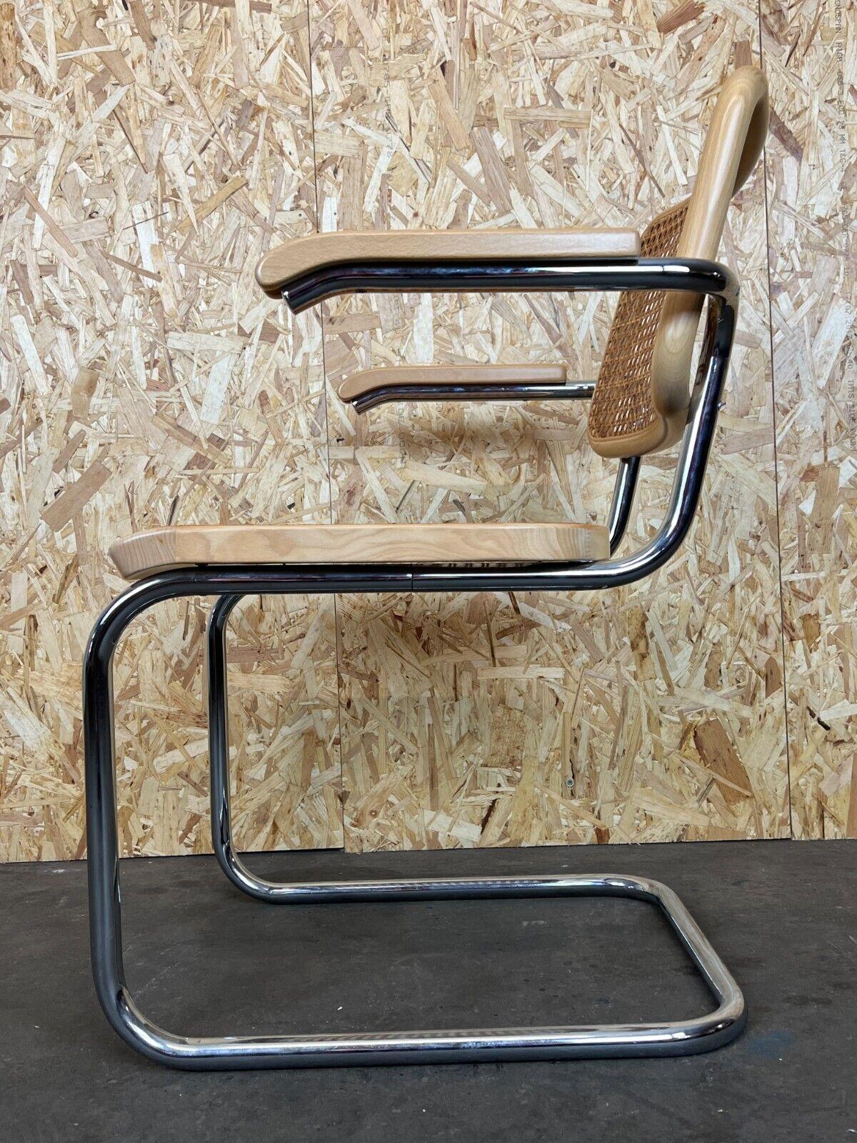 80s Chair Freischwiner Thonet 96 Chrome Armrest Chair Mesh Design For Sale 2