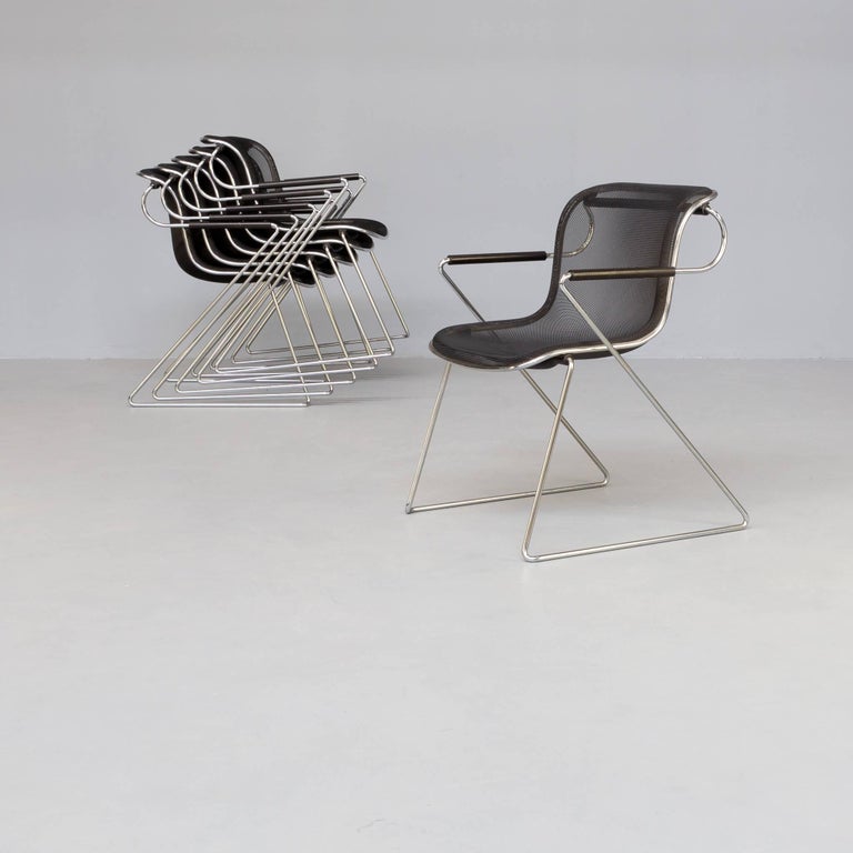 20th Century 80s Charles Pollock ‘Penelope’ Chairs for Castelli Set/6 For Sale