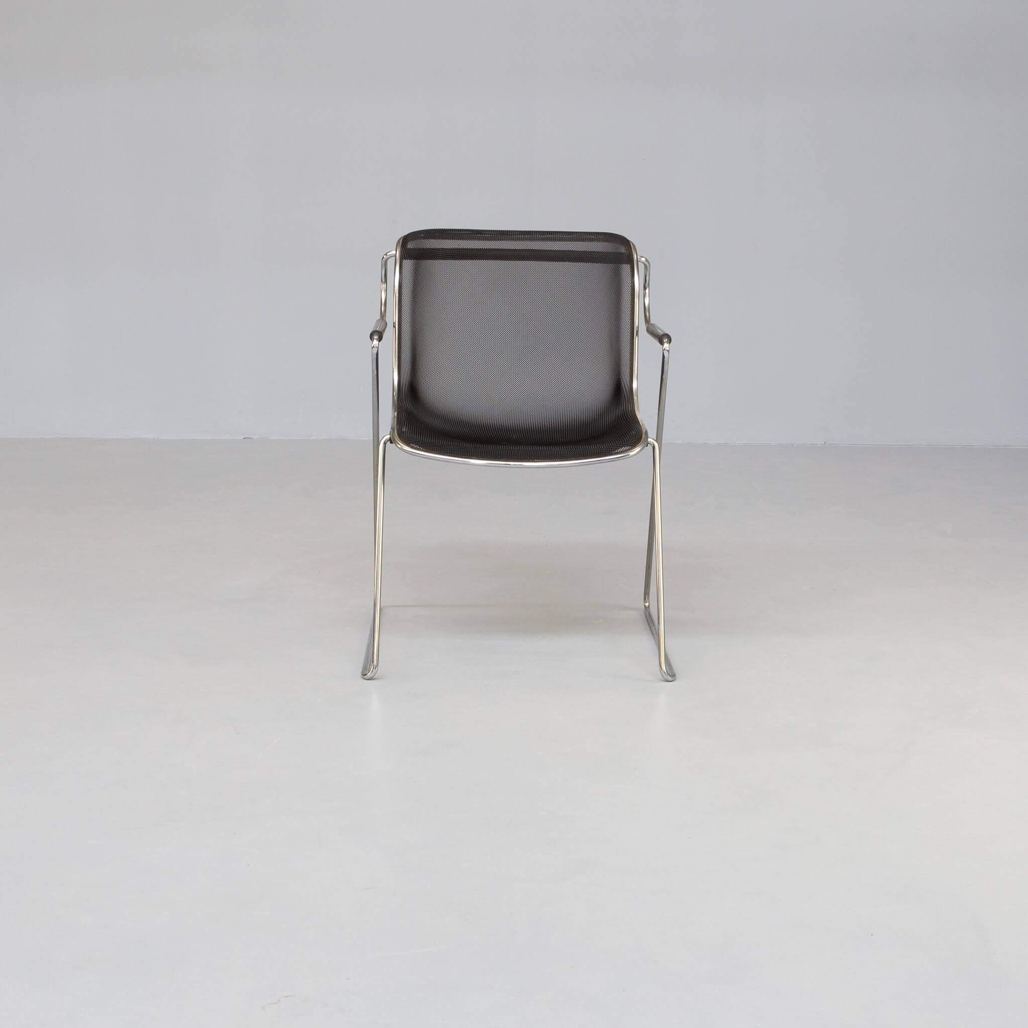 Metal 80s Charles Pollock ‘Penelope’ Chairs for Castelli Set/6 For Sale