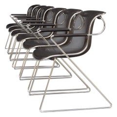 80s Charles Pollock ‘Penelope’ Chairs for Castelli Set/6