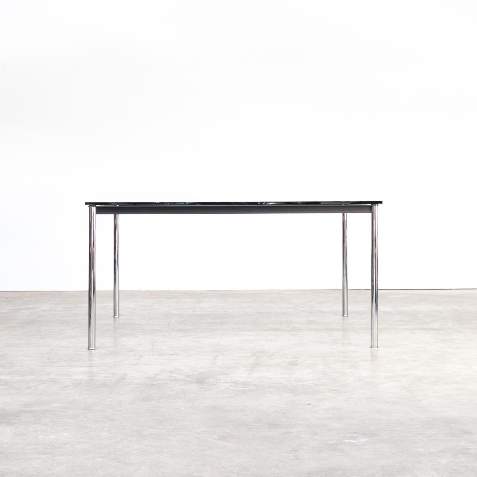 1980s Charlotte Perriand LC10-P dining table for Cassina. The original LC10 table, designed by three masters of architecture, Le Corbusier, Pierre Jeanneret and Charlotte Perriand was presented as a desk in “l’Equipement Intérieur d’une Habitation”