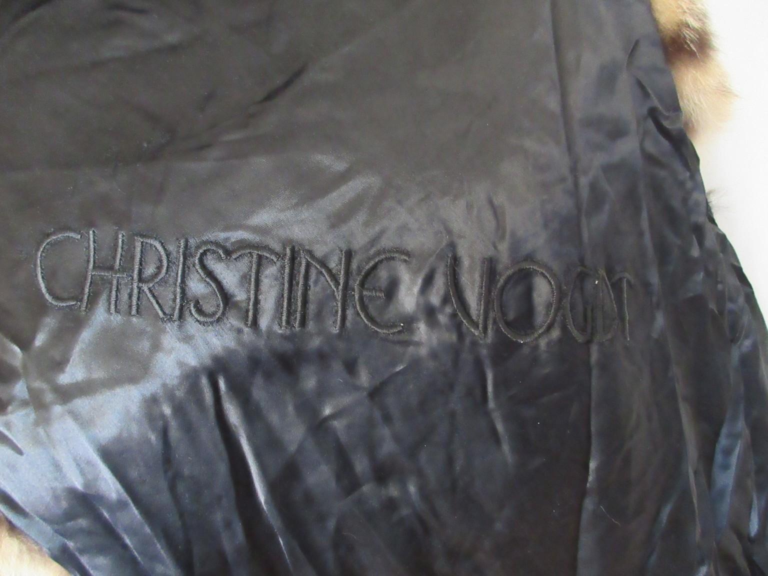 Anni '80 Christine Vogdt  Gilet in pelliccia e pelle scamosciata in vendita 1