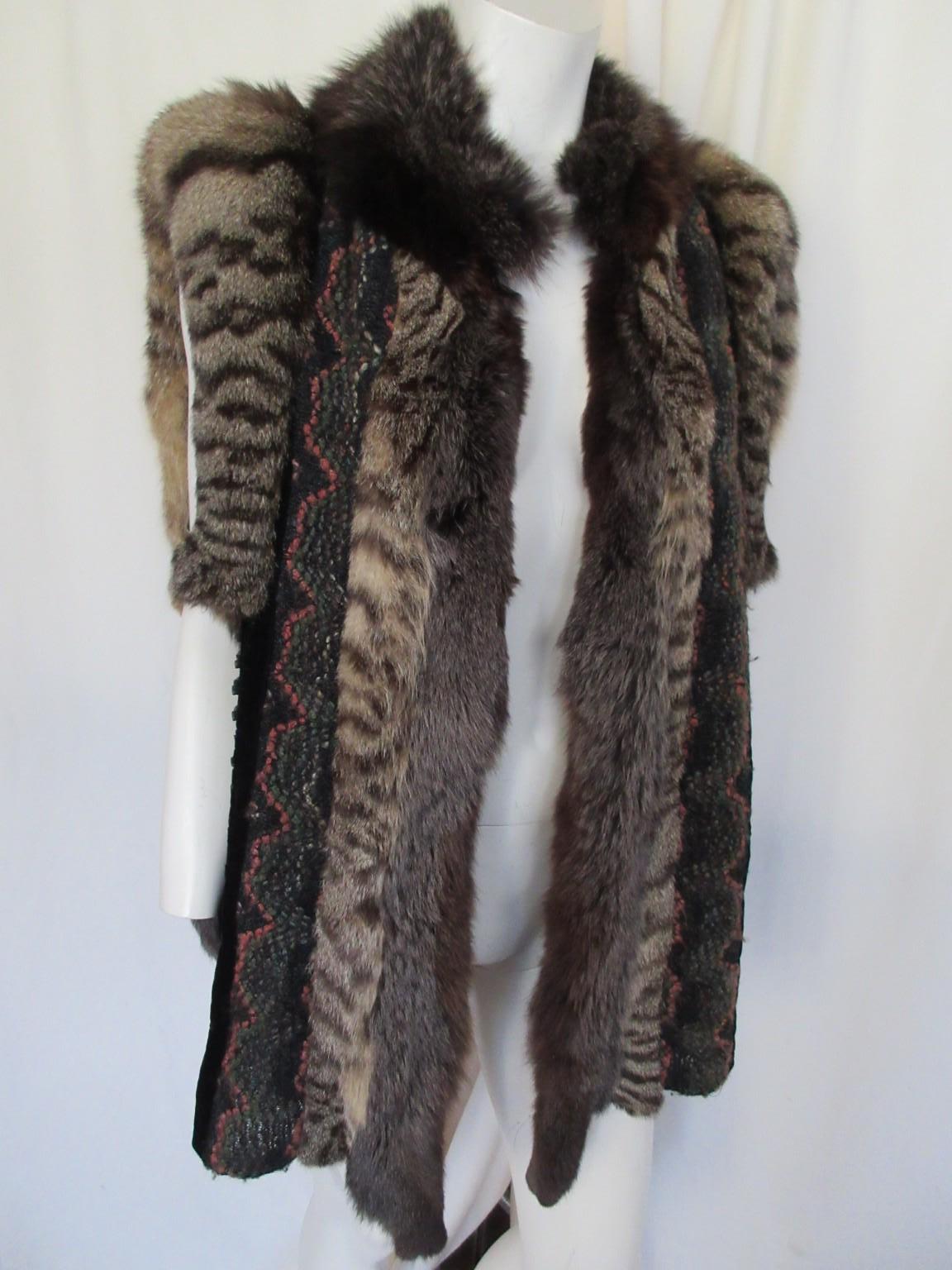 Anni '80 Christine Vogdt  Gilet in pelliccia e pelle scamosciata in vendita 4