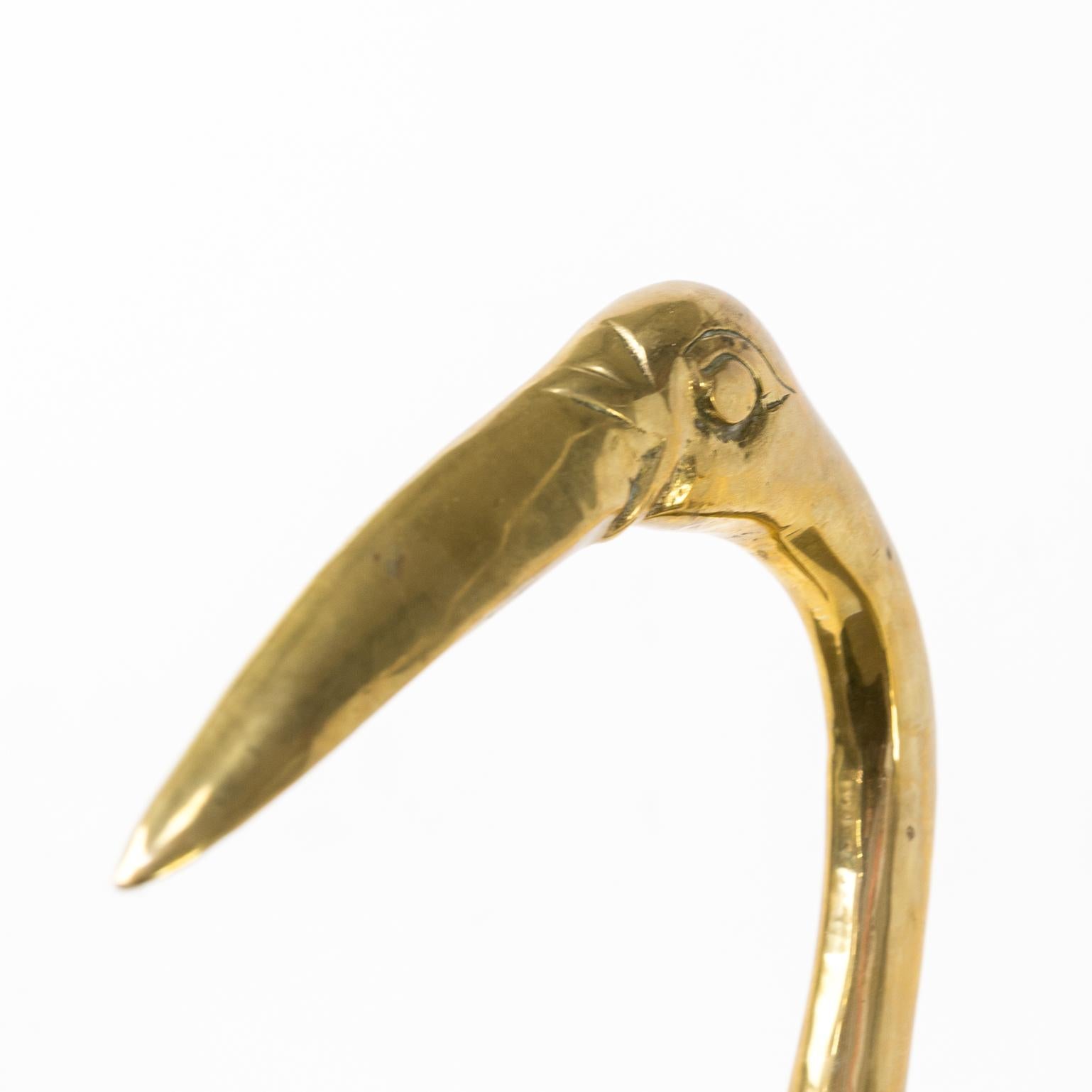 1980s Decorative Object Brass Heron For Sale 7